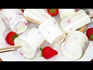 COMO HACER HELADOS DE FRESAS CON CREMA|CREMOSAS Y FACILES DE HACER CON POCOS INGREDIENTES