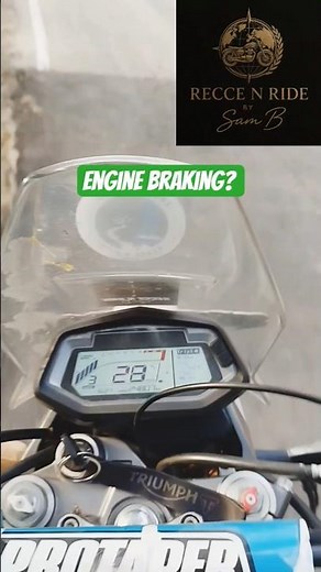 Engine braking explained with an example. #enginebraking #slowdown