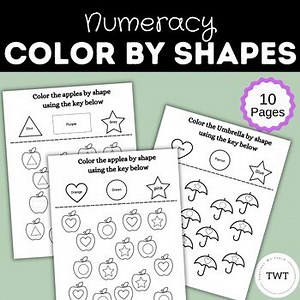Color The Shape, 10 different Activities to learn Shape and Colors