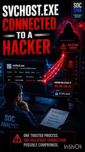 🚨 Why Is svchost.exe Connecting to a Malicious IP? | Real SOC Investigation