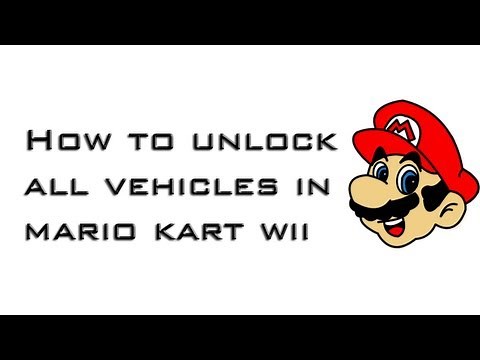 how to unlock all vehicles in mario kart wii