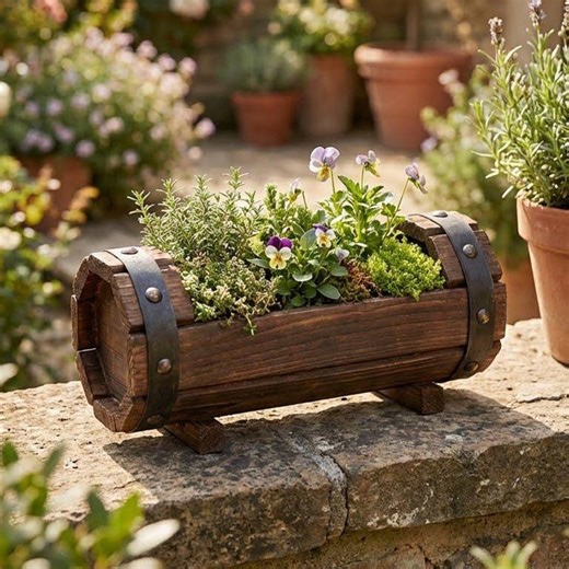 Rustic Wood Succulent Planter Box, Farmhouse Style With Metal Accents - Etsy Australia