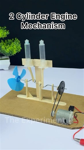 I Built a 2 Cylinder Engine Mechanism(Does It Actually Work?)#engine#homeprojects#techbuild