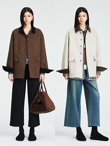 British Harris Tweed Wool Jacket | Barn Coat With Corduroy Collar | MRS Studios - Etsy