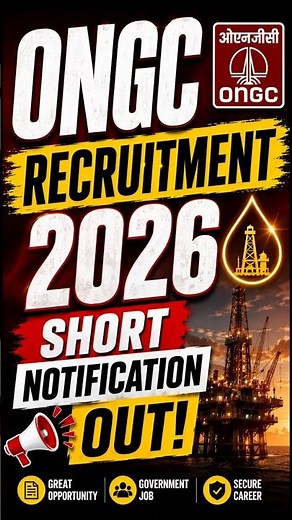Don't Miss The ONGC 2026 Notification | PSU Jobs Update!