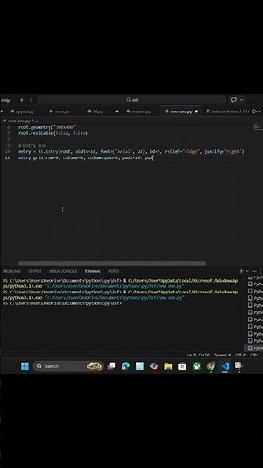 Python Calculator App| Simple GUI Calculator Using Tkinter #python#calculator#tkinter #pythonproject