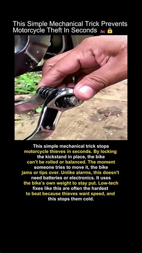 Motorcycle Thieves Rage Quit Over This Trick #antitheft #motorcycle #genius