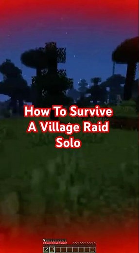 Minecraft😱How To Survive A Village Raid Solo