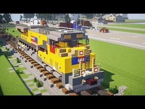 Minecraft Union Pacific ET44AC Diesel Locomotive Tutorial