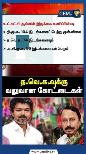த வெ க வுக்கு வலுவான கோட்டைகள் | Tn election 2026 survey | DMK vs TVK