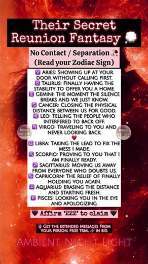 Their Secret Reunion Fantasy 💭 No Contact / Separation 🥀 READ YOUR ZODIAC SIGN