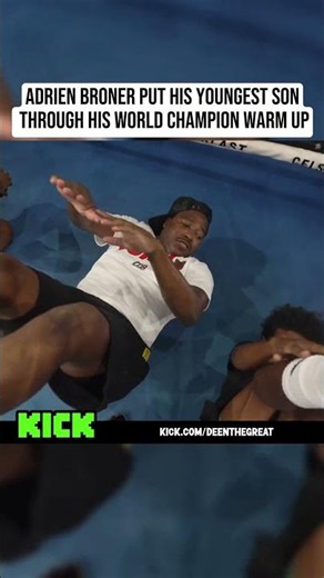 Adrien Broner Puts His Son Thorugh His World Champion Warm Up
