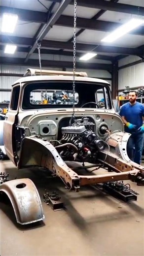 Abandoned Vintage Truck Restoration in 30 Seconds! 🚛✨ | Satisfying #shorts #diyrestoration #diy