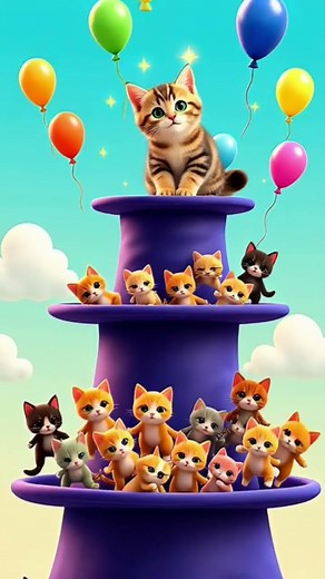 #cats on magical hats #funny #viral #trending #shorts