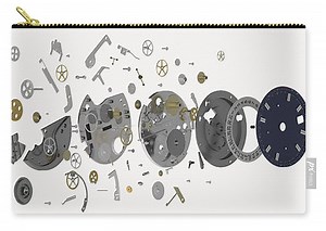 Wristwatch, Exploded-view Diagram Zip Pouch by Nikid Design Ltd / Dorling Kindersley