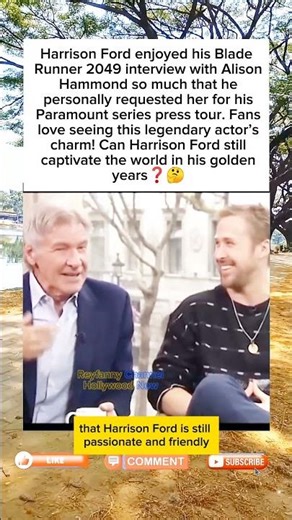 Harrison Ford enjoyed his Blade Runner 2049 interview with Alison Hammond so much that he personally