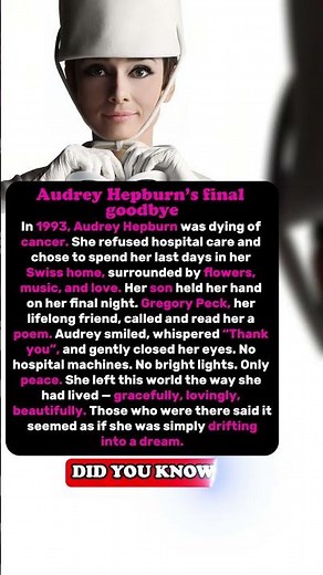 Audrey Hepburn’s final goodbye
