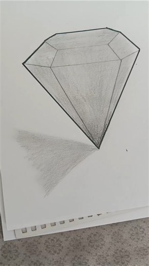 Amazing 3D Diamond Drawing 💎 | Realistic Pencil Art