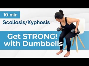 10-min SEATED Dumbbell Workout for Scoliosis (Beginner) - with EXPRESS Repeat!