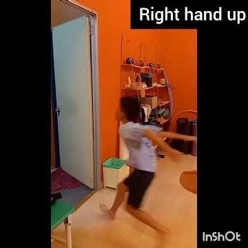 He likes jumping -- learn being stable, with single & contralateral counter balance