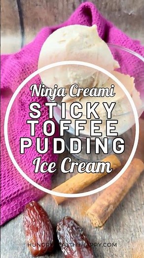 This Sticky Toffee Pudding Ice Cream is actually healthy! #ninjacreami #healthyrecipes