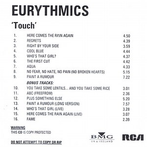Eurythmics - Touch