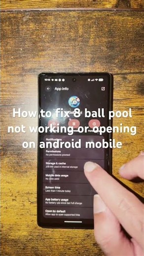 How to fix 8 ball pool not working or opening on android mobile