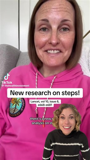 This creator did a great job summarizing this meta-analysis and I just wanted to emphasize their point with visuals from the study. Plus I really love this take-home message: if you’re someone who is aiming for 10000 steps and frustrated that you often fall short, try setting the more realistic goal (that is equally as healthy) of 7000 steps. OC @Brooke, Fat Loss Coach #nutrivore #stepgoals #10000steps