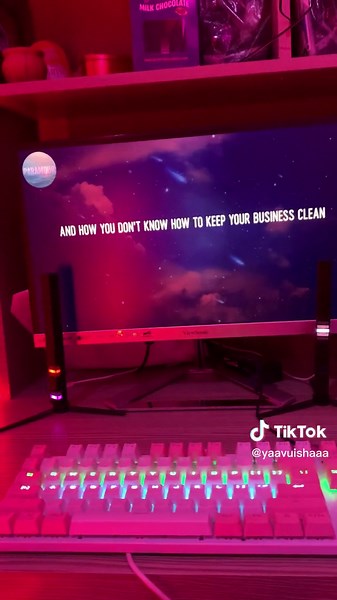 Colorful Computer Setup with Dynamic LED Lights