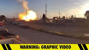 Second Angle Of Truck Explosion That Injured 9 Firefighters