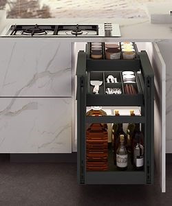 [Hot Item] Heavy-Duty Aluminum Pull-out Tray System - Base Cabinet Storage Solution