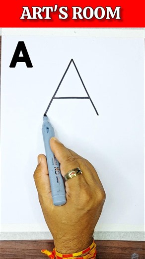 How To Draw With Letter A | Easy Drawing | Easy Art With Letters #shorts #drawing