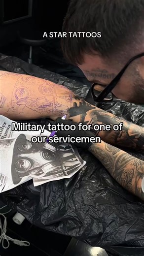 Military tattoo for one of our servicemen #tattoo #legtattooformen #fyp #militarylife #tattootiktok | astartattoos 001