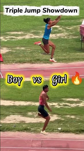 Boy vs Girl — Who Nailed the Triple Jump Better? 😮 #trackandfield #athletics #usa #viral #jump