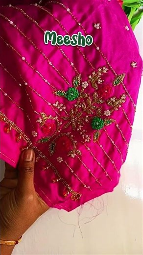 meesho maggam work blouse pieces | computer embroidery | aari work blouse pieces | meesho Haul