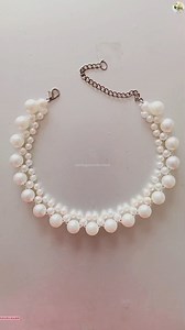 DIY Beautiful White Pearl Necklace 🤍🤍 | Wedding Decoration Ideas