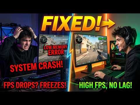 CS2 & Rust Crashing? FIX Low Memory Errors & Monitor Signal Loss (Windows Virtual Memory Guide)