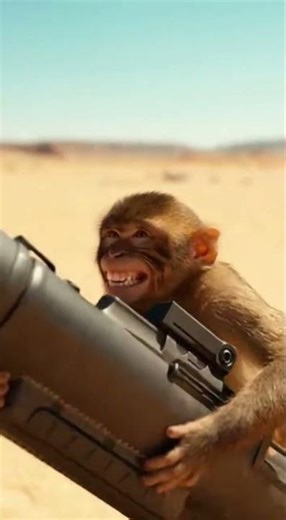Monkey Business Goes Nuclear 🐒💥 #AIMonkey #Explosion #FunnyAnimals