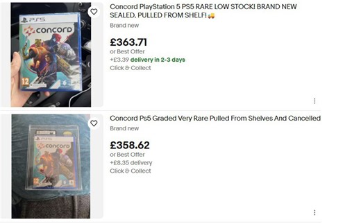 Copies of Concord on PS5 are going for up to £300 on eBay