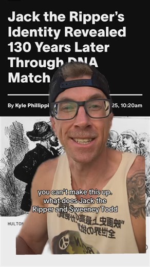 MATT BUNTING on Instagram: "Jack the Ripper identity revealed! And the connection between him and Johnny Depp - Sweeney Todd - DNA evidence #jacktheripper #greenscreen"