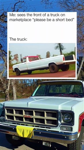 Shortbed truck hunt: expectation vs reality 💀 #fbmarketplace #truck #funny