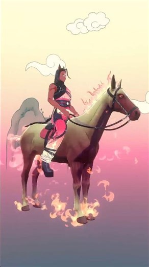 Enter the Fire Horse 🔥🐎 Made with VRoid Studio, Blender Unity ✨ #vroid #3danimation #unity3d #3d