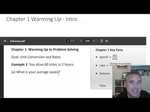 Precalculus Ch 1: Warming up Intro
