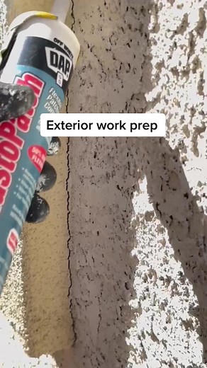 Exterior Work Prep: Fixing Stucco Crack for Painting
