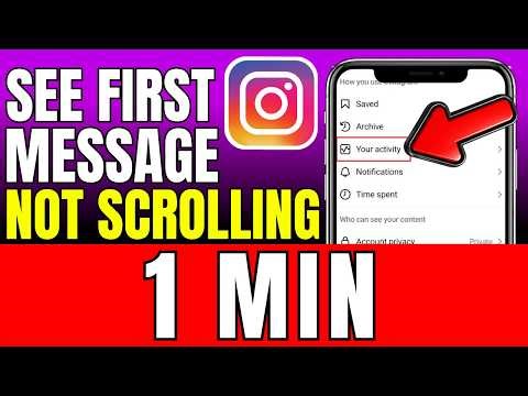 How To See First Instagram Message Without Scrolling (2026)