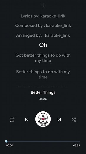 Aespa - Better Things Karaoke Lyrics