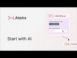 Start with AI | Abstra Workflows
