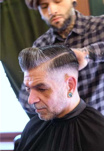 Classic Skin Fade Side Part Haircut for Men