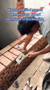 ​Master Mason Technique: Laying Bricks with Precision
