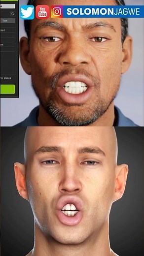 MetaHuman Facial Animation Driven by CC4 Character using Unreal Live Link #shorts